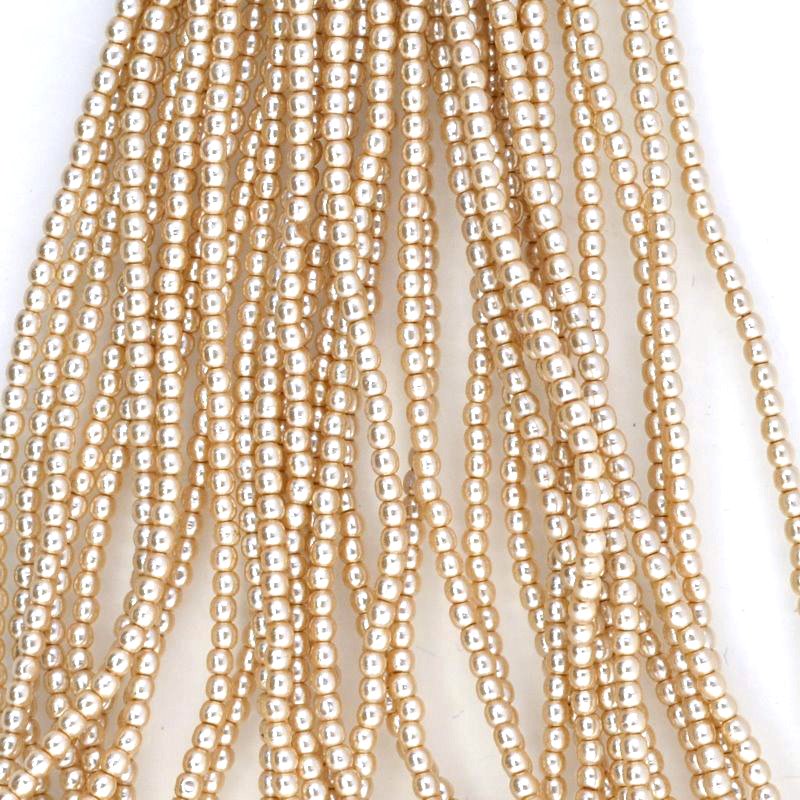 Glass Pearls - 2mm - Round - Champagne (strand 150)