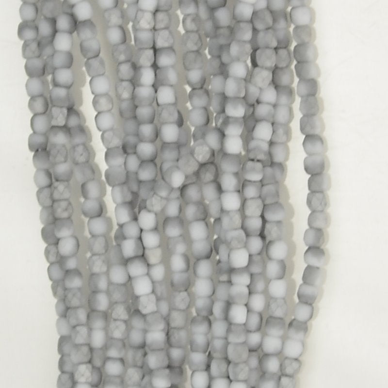 Fire Polish Faceted Round - True 2mm - Matte Labrador (strand 150)