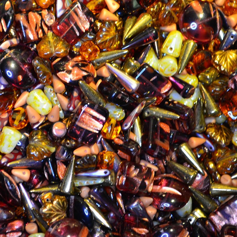 BeadFX Bead Mix - Czech Glass and Fire Polish Mix - Victorian Story (Pack)