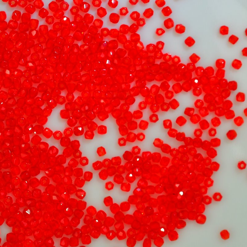 Fire Polish Faceted Round - True 2mm - Siam (150)