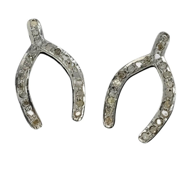 Lucky Wishbone Diamonds/Gunmtl Each