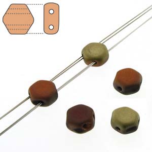 Honeycombs - Matte California Gold (Strand of 30)