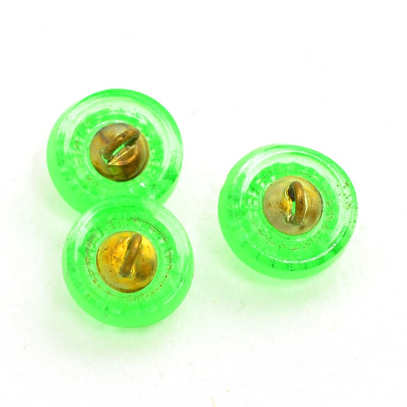 Czech Glass Button - 11mm Raspberry Bumpy - Peridot