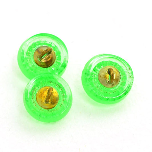 Czech Glass Button - 11mm Raspberry Bumpy - Peridot