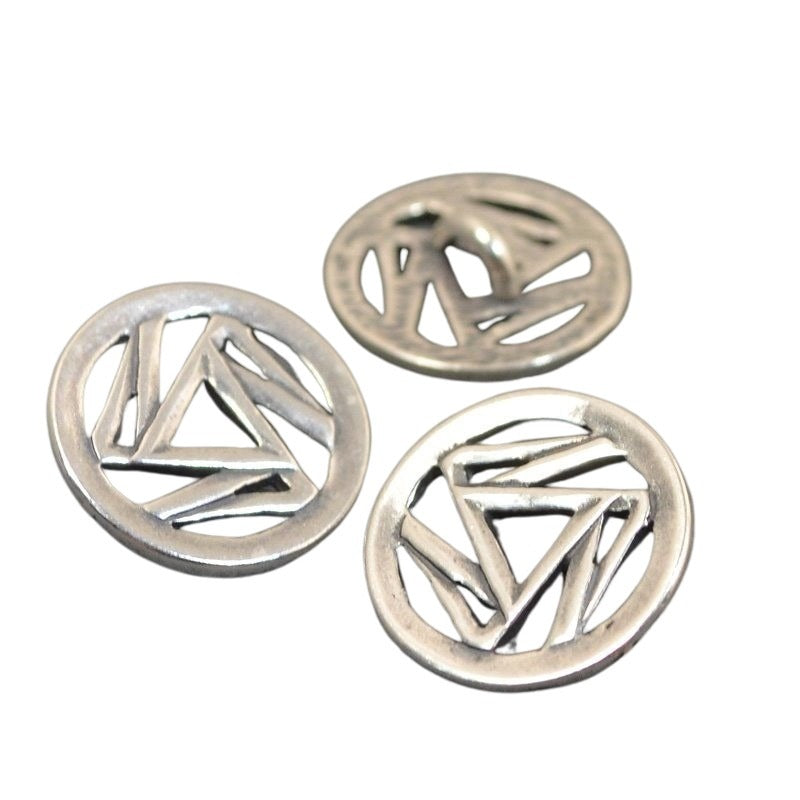 Metal Buttons - Triskelion - Antiqued Silver