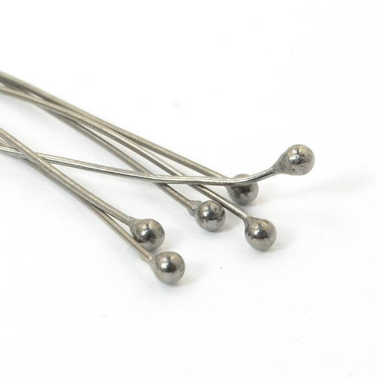 Headpin - 3in Ball - Antiqued Silver (20)