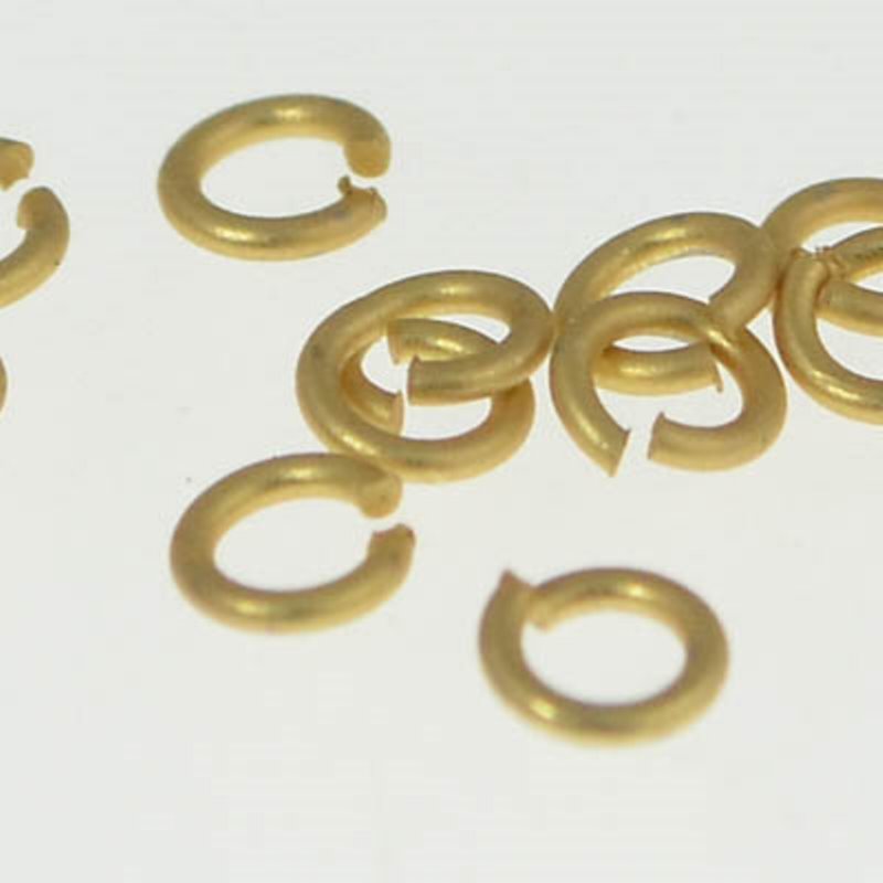 Jump Rings Open - 3mm - Satin Hamilton Gold (25)