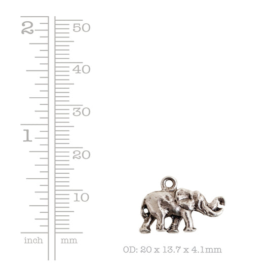 Small Elephant Charm   Antique Gold Each