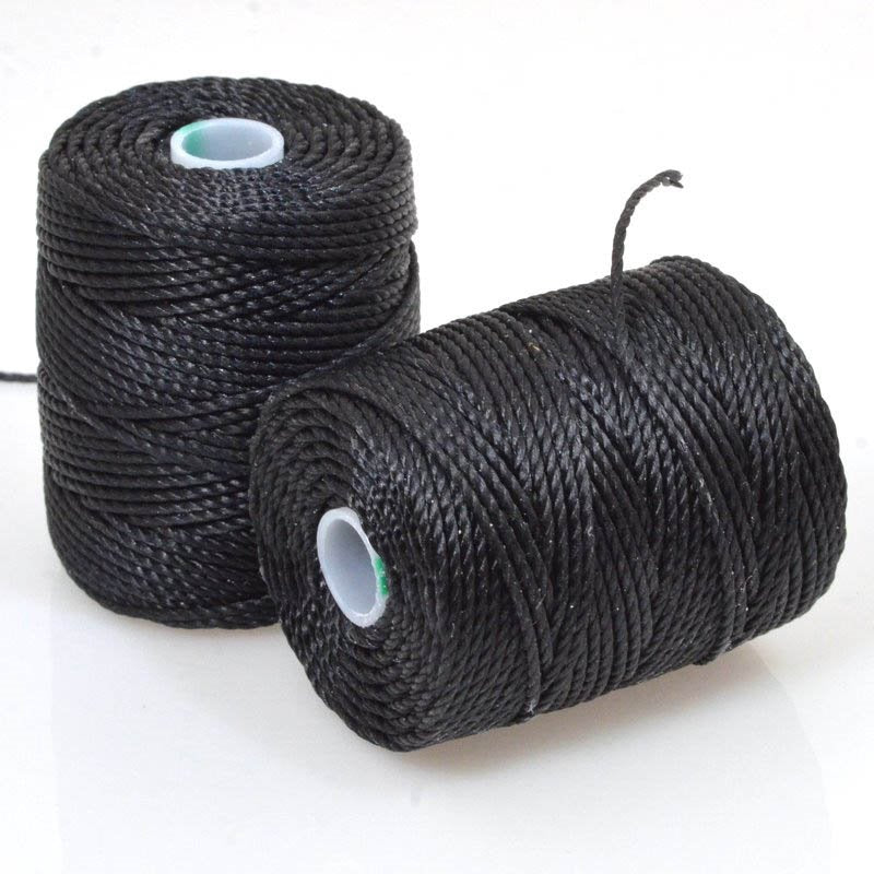 C-Lon Bead Cord - Black - Heavy