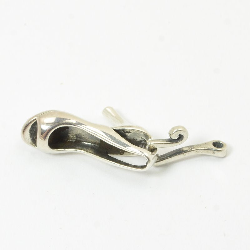Hook and Eye Clasp -  High Heel - Sterling