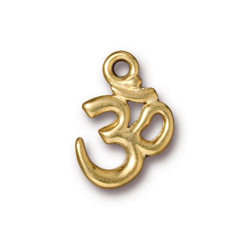 Om Symbol Charm Bright GoldPl Each