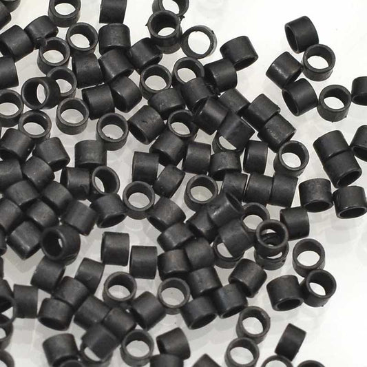 Crimp Tubes - Seamless - 1.5mm - Matte Black (72)