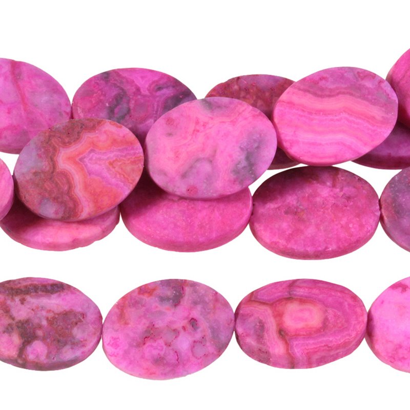 Mt Pink CrazyLace Agate 10x14 Oval 8in