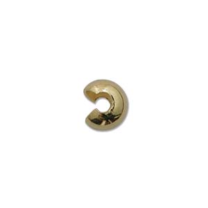 Crimp Bead Covers Smooth - 5mm - Gold Plated (24)