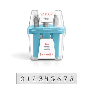 ImpressArt Stamps - 4mm Stamp/Punch Collection - Sailor - Numbers (Set)