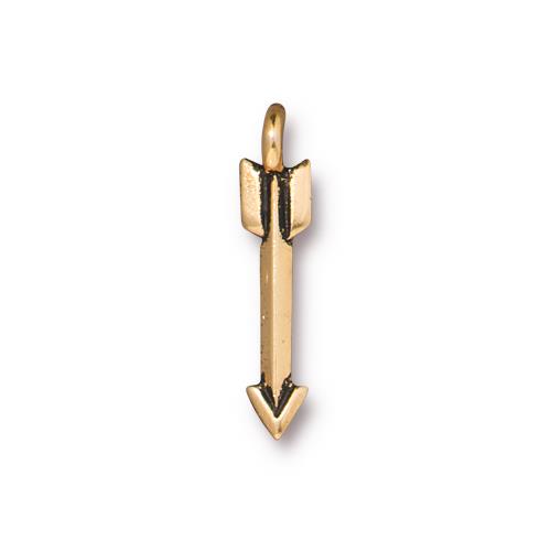Mini Arrow Charm Antique Gold Each
