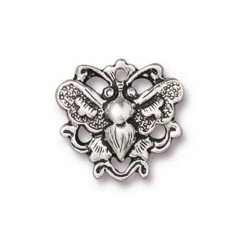 Link -  Wild Butterfly - Antiqued Silver