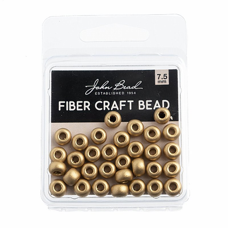 Czech Seed beads - 31/0 (7mm) - Fiber Craft Seed Bead - Gold (Pack)
