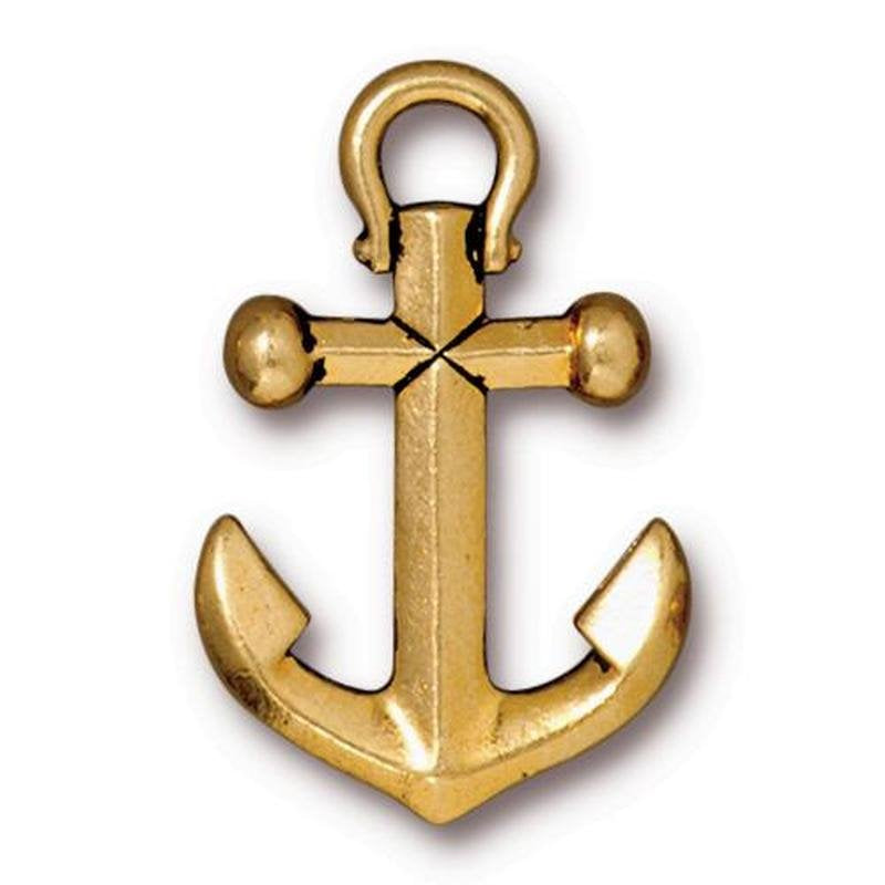 Anchor Charm Antique Gold Each