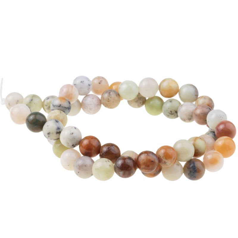 Golden Sage Agate 8mm Round 16in