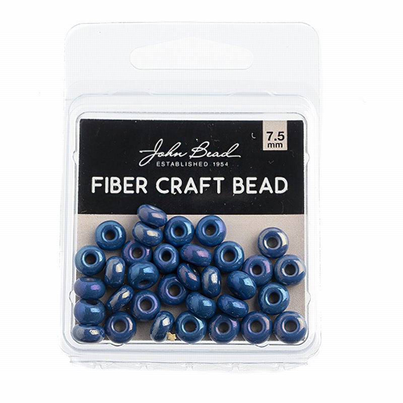 Czech Seed beads - 31/0 (7mm) - Fiber Craft Seed Bead - Medium Blue Rainbow (Pac