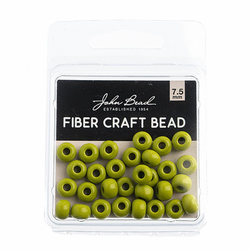 Czech Seed beads - 31/0 (7mm) - Fiber Craft Seed Bead - Olive Green (Pack)