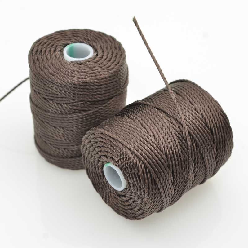 C-Lon Bead Cord - Chocolate - Heavy