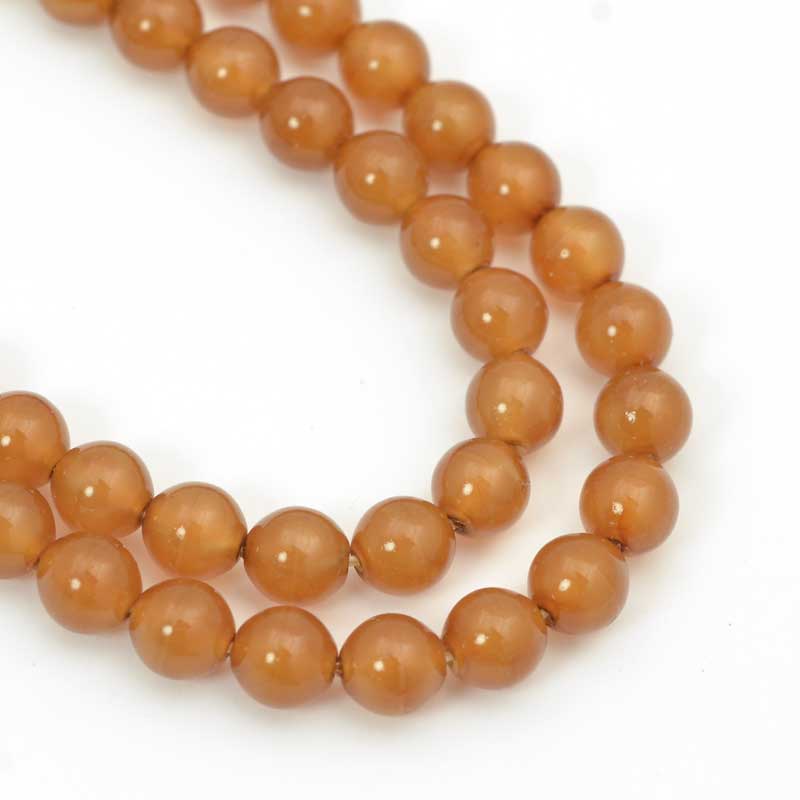Glass Beads Round - 6mm - Ginger Beer (strand 25)