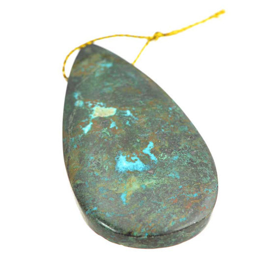 OOAK Stone Pendant - 56mm Tear Drop - Chrysocolla