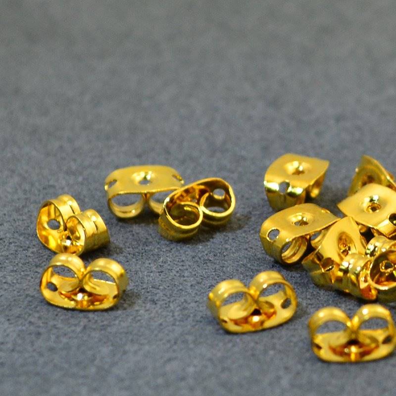 Earring - Butterfly Clutch - Goldtone (4 pairs)