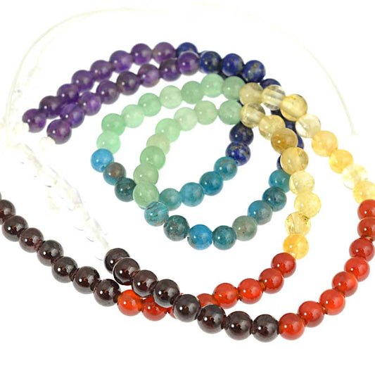 Chakra Mixed Stone   6mm LH Round 16in
