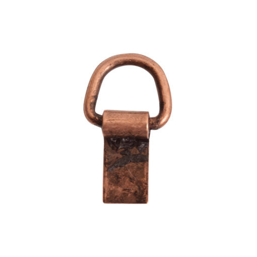 Bail -  Hinged Loop and Tab - Antiqued Copper (2)