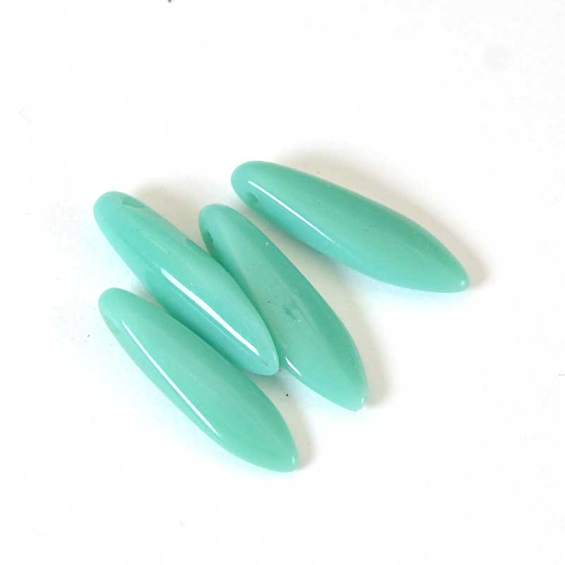 Fringe Beads Dagger Beads - 15mm - Turquoise Green (25)
