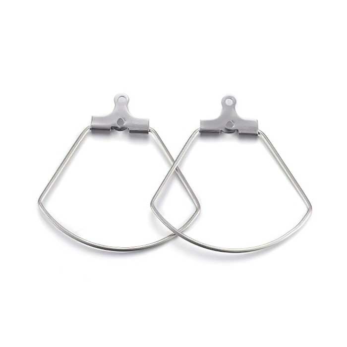 Earring Frame - Fan - Stainless Steel (10)