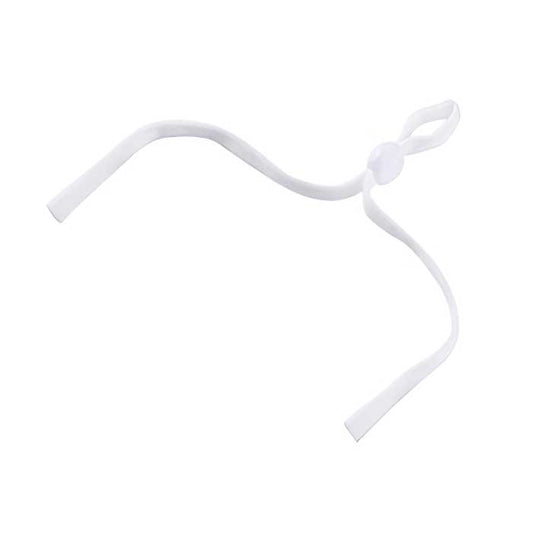 PPE - Mask Supplies - Flat Elastic Ear Straps with Adjuster - White (50)