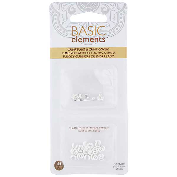 Crimp Tubes and Covers - 2/4mm Stardust - Silverplated (Pack)