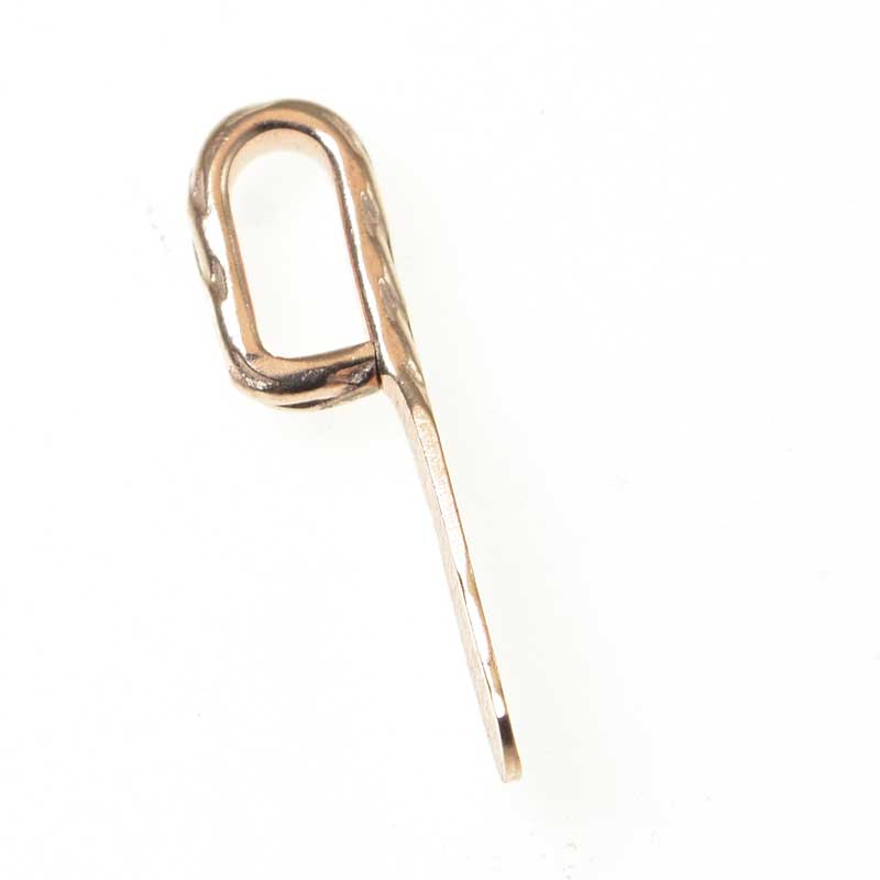 Glue On Bail -  Celtic Knot Texture - Bright Copper