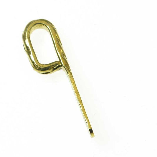 Glue On Bail -  Celtic Knot Texture - Bright Brass