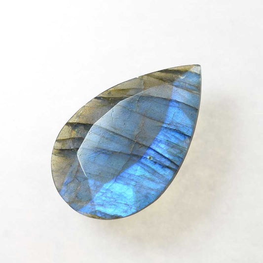 OOAK Gemstone - Faceted Drop - Labradorite