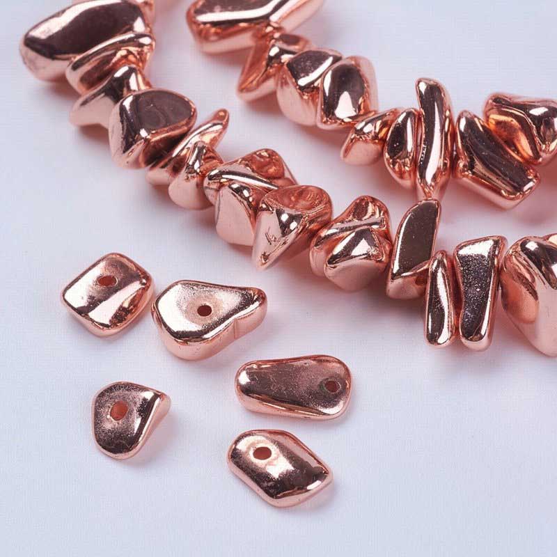 Rose GoldPl Hematite Chips 13.5in