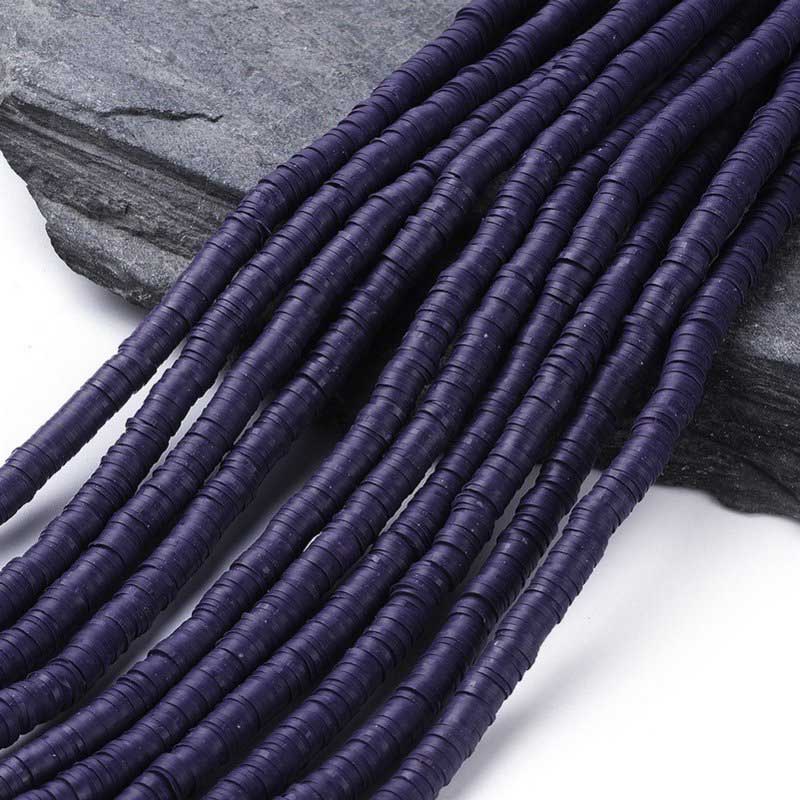 Polymer Clay Vinyl - Heishi - Eggplant (strand)