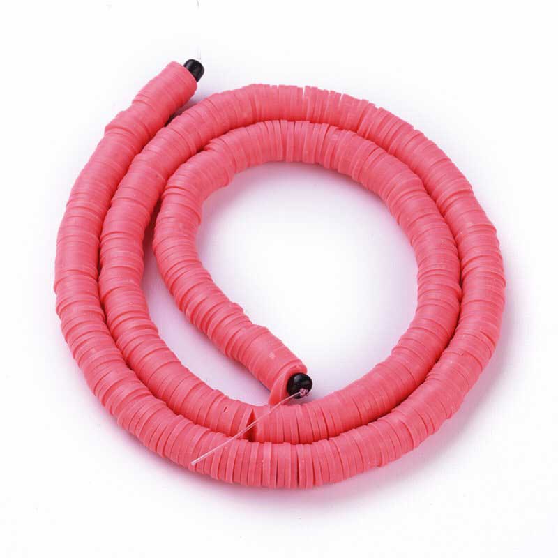 Polymer Clay Vinyl - Heishi - Hibiscus (strand)