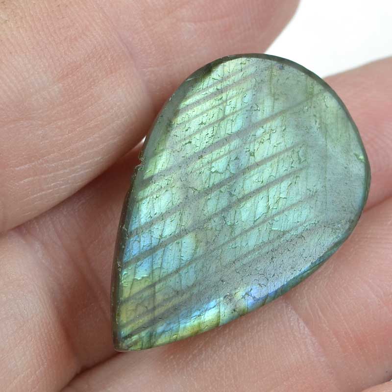 OOAK Stone Cabochon - Carved Drop - Labradorite