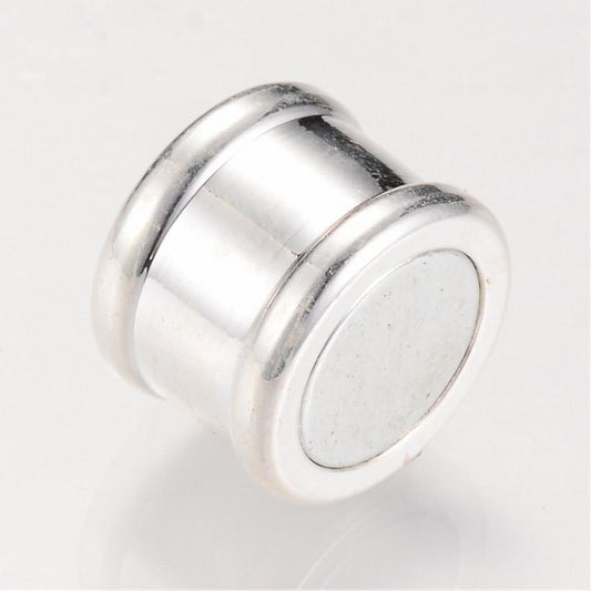 Magnetic Clasp - ID 12mm Barrel - Bright Silver