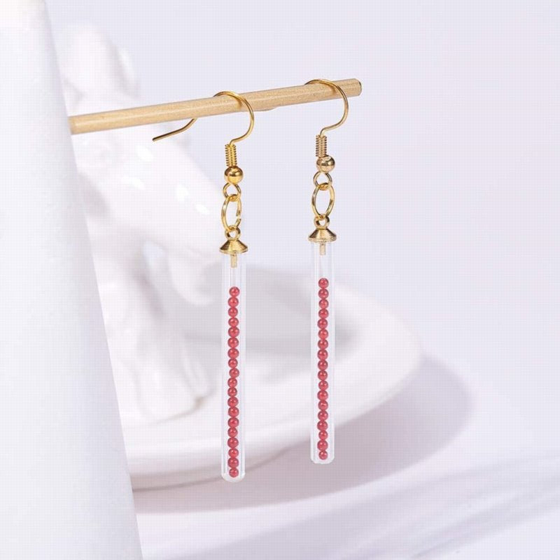 Wish Tube Pendant Clear/Gold Each