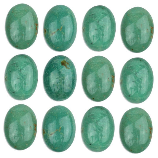 Stone - 10x14mm Oval Cabochon - Turquoise - Chinese