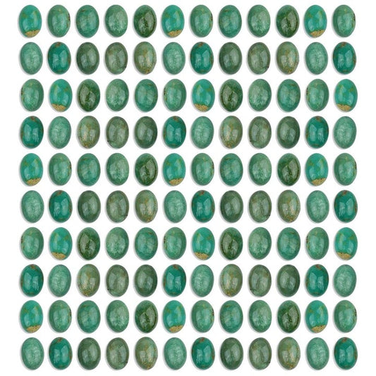 Stone - 6x8mm Oval Cabochon - Turquoise - Chinese
