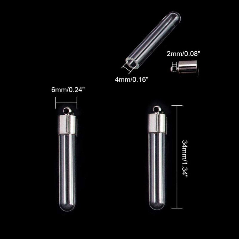 Hanging Bottle Tube Clear/PlatinumPl Each