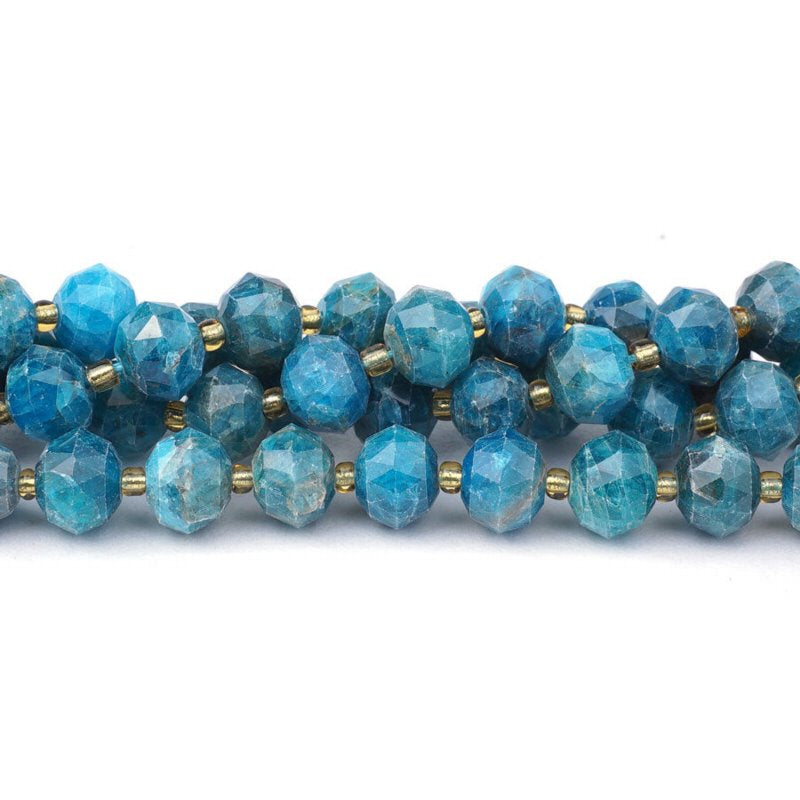 Apatite   10mm Faceted Rondelle 16in