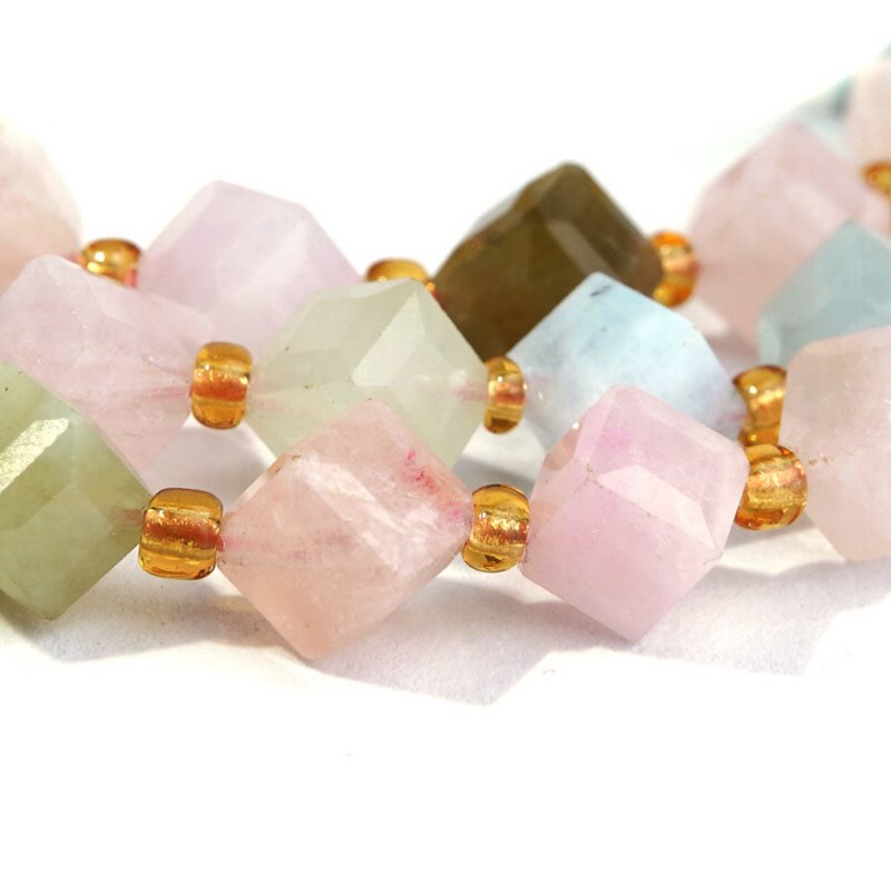 Morganite 6x8mm CornerDrill Cube 16in